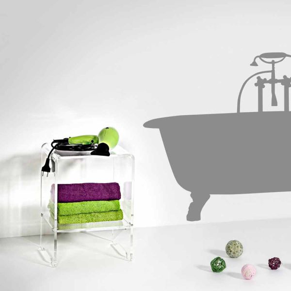 Mimi moderner design transparenter couchtisch / nachttisch, made in italy