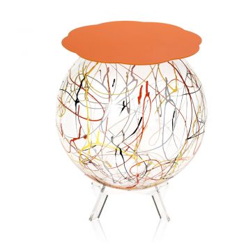 Vielseitiger Nachttisch aus recycelbarem farbigem Plexiglas - Paolone