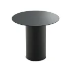 Couchtisch mit Metallgestell und Ø45 cm Spiegel- oder Glasplatte - Flaminia Viadurini