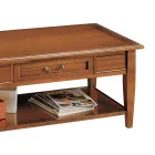 Couchtisch mit Schublade und Regal aus patiniertem Holz, hergestellt in Italien – Tuoni Viadurini