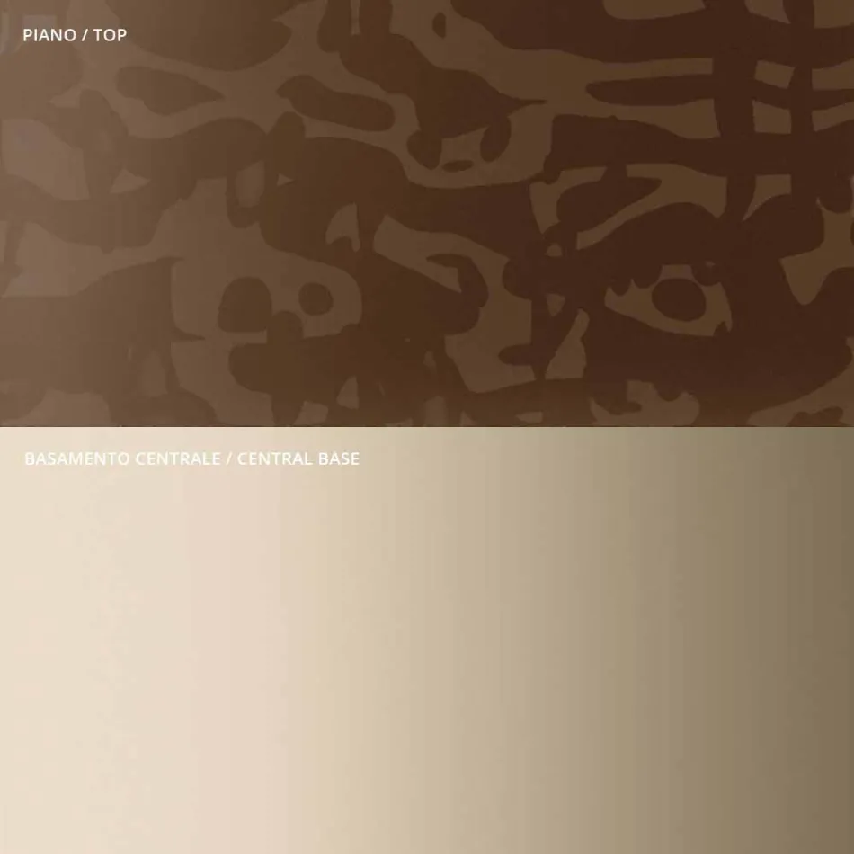 Couchtisch mit runder Glas- oder Metallplatte, hergestellt in Italien – Anakin Viadurini