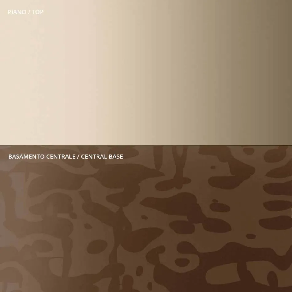 Couchtisch mit runder Glas- oder Metallplatte, hergestellt in Italien – Anakin Viadurini