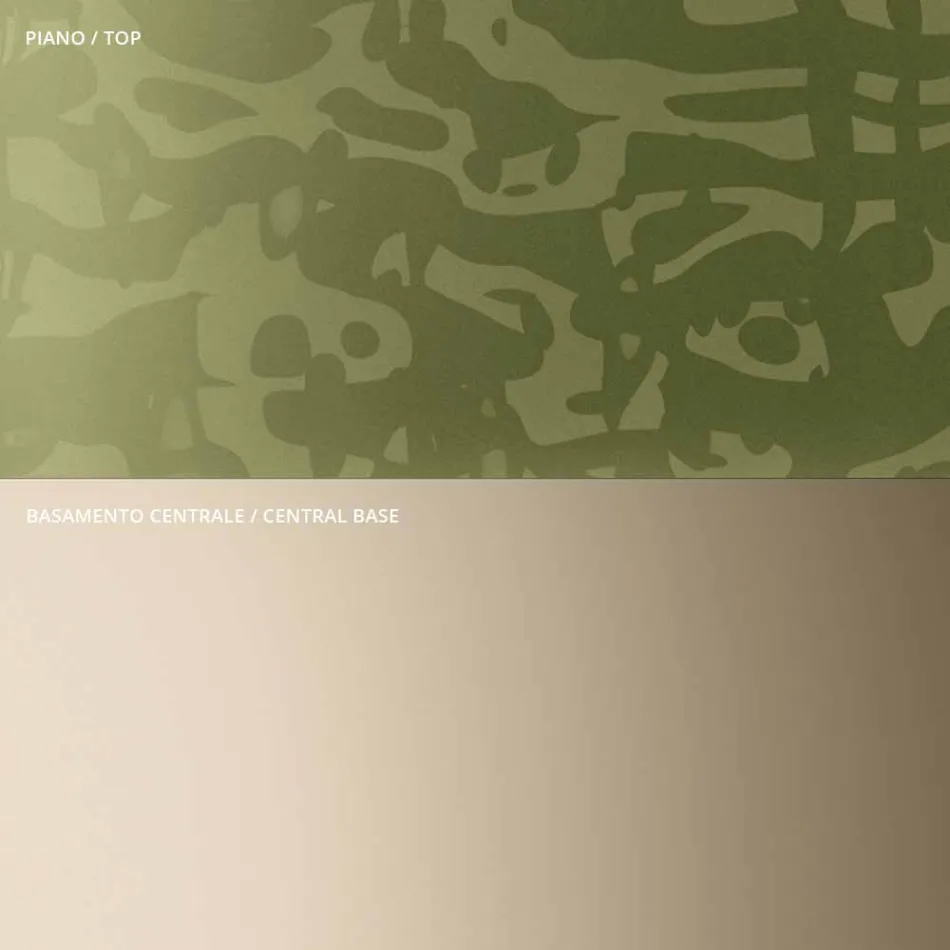 Couchtisch mit runder Glas- oder Metallplatte, hergestellt in Italien – Anakin Viadurini