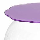 Biffy runder Tisch / Behälter in Lavendelfarbe, modernes Design Viadurini