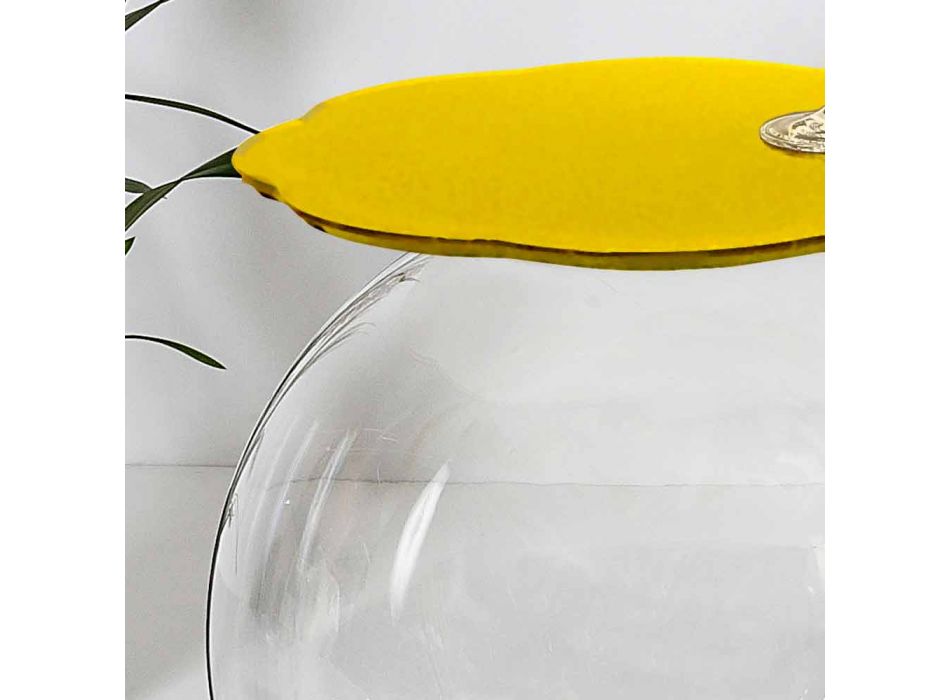 Kaffeetisch / runder gelber Biffy Behälter, modernes Design, hergestellt in Italien Viadurini