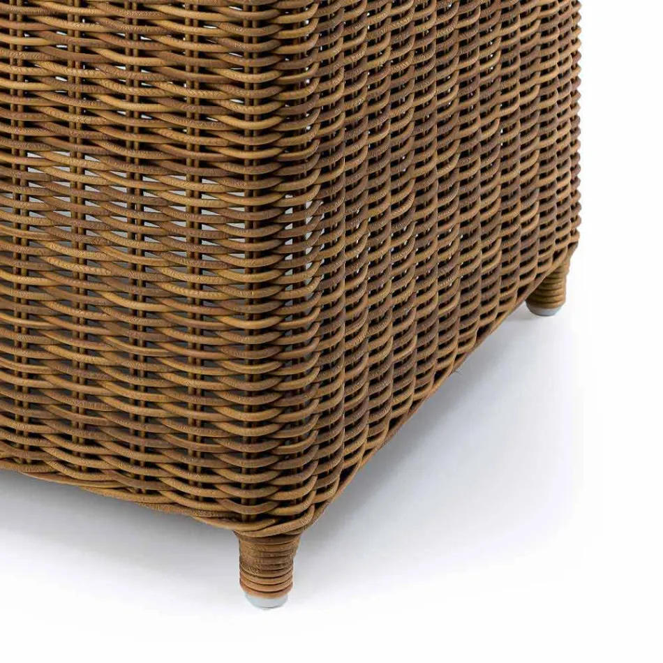 High Garden Beistelltisch aus gewebtem synthetischem Rattan - Yves Viadurini