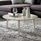 Couchtisch mit runder Platte aus lackiertem Mdf Made in Italy - Tobiko Viadurini