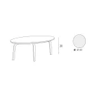Couchtisch mit runder Platte aus lackiertem Mdf Made in Italy - Tobiko Viadurini