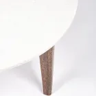 Couchtisch für Wohnzimmer mit Beinen aus Marmor und Mangoholz - Desiderio Viadurini
