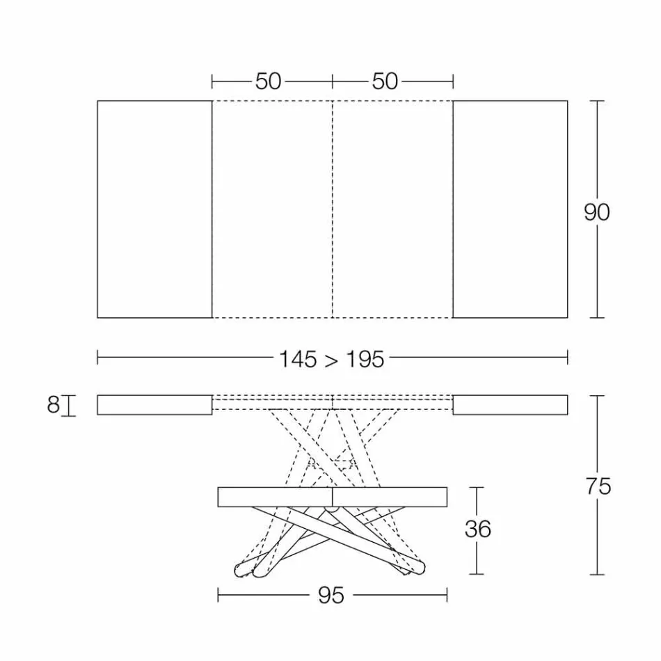 Transformable Design Couchtisch aus Made in Italy Holz - Vincenzo Viadurini
