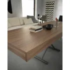 Moderner umwandelbarer Couchtisch aus Holz und Metall Made in Italy - Fabio Viadurini