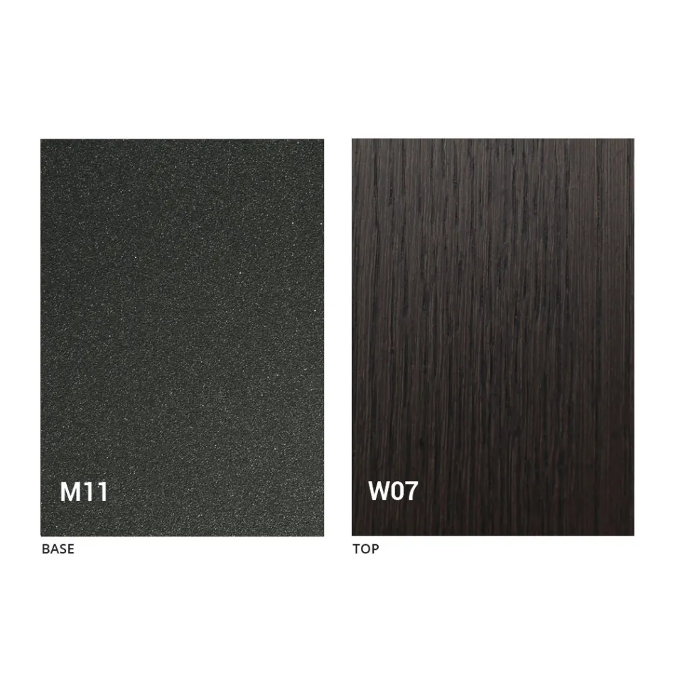 Moderner verwandelnder Couchtisch aus Holz und Metall Made in Italy - Fabio Viadurini