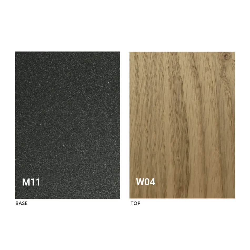 Moderner verwandelnder Couchtisch aus Holz und Metall Made in Italy - Fabio Viadurini