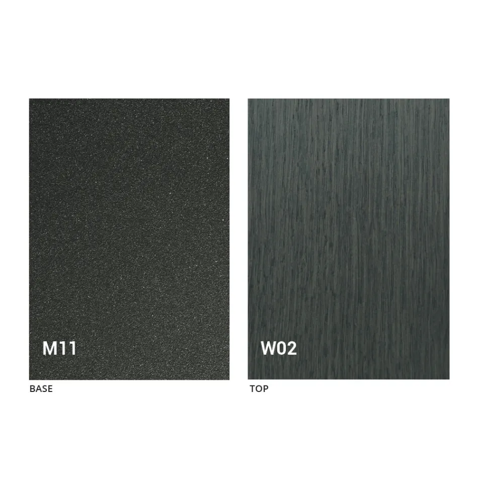 Moderner verwandelnder Couchtisch aus Holz und Metall Made in Italy - Fabio Viadurini