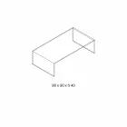 Rechteckiger Couchtisch aus extraleichtem Glas Made in Italy - Nodino Viadurini