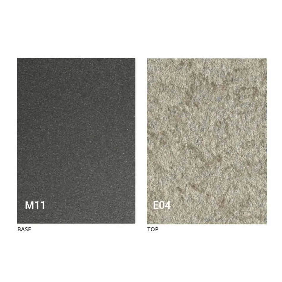 Transformierbarer Couchtisch mit Mörtel-Effekt-Platte Made in Italy - Romantisch Viadurini