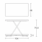 Couchtisch Cabrio in einen Made in Italy Design Küchentisch - Genio Viadurini
