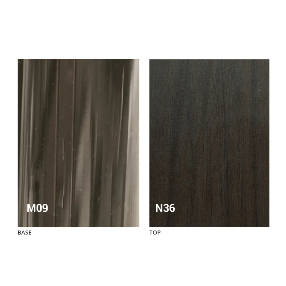 Moderner verwandelnder Couchtisch aus Holz und Metall Made in Italy - Gabri Viadurini