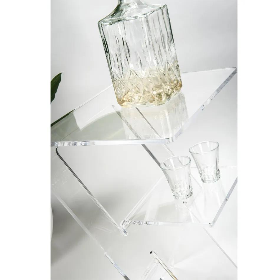 Sofatisch aus transparentem Plexiglas für den Innen- oder Außenbereich - Platano Viadurini