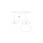 Outdoor-Couchtisch aus Aluminium und Stahl Made in Italy - Plinto von Varaschin Viadurini