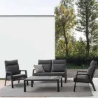 Couchtisch im Freien mit Aluminiumbasis und Keramikplatte - Maino Viadurini