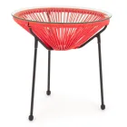 Outdoor-Couchtisch aus Stahl mit Designer-Glasplatte – Spumolizia Viadurini