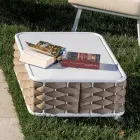 Outdoor-Couchtisch aus Aluminium und handgewebtem Stoff - Reda Viadurini