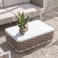 Outdoor-Couchtisch aus Aluminium und handgewebtem Stoff - Reda