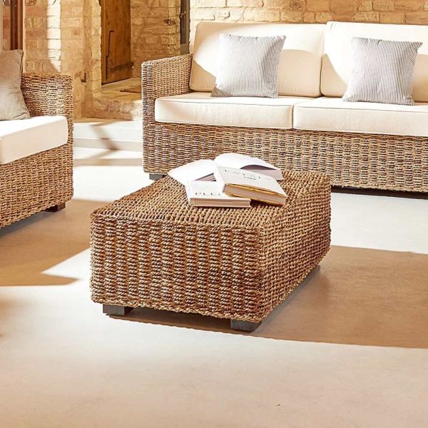 Outdoor-tisch aus abaca-faser - raziel