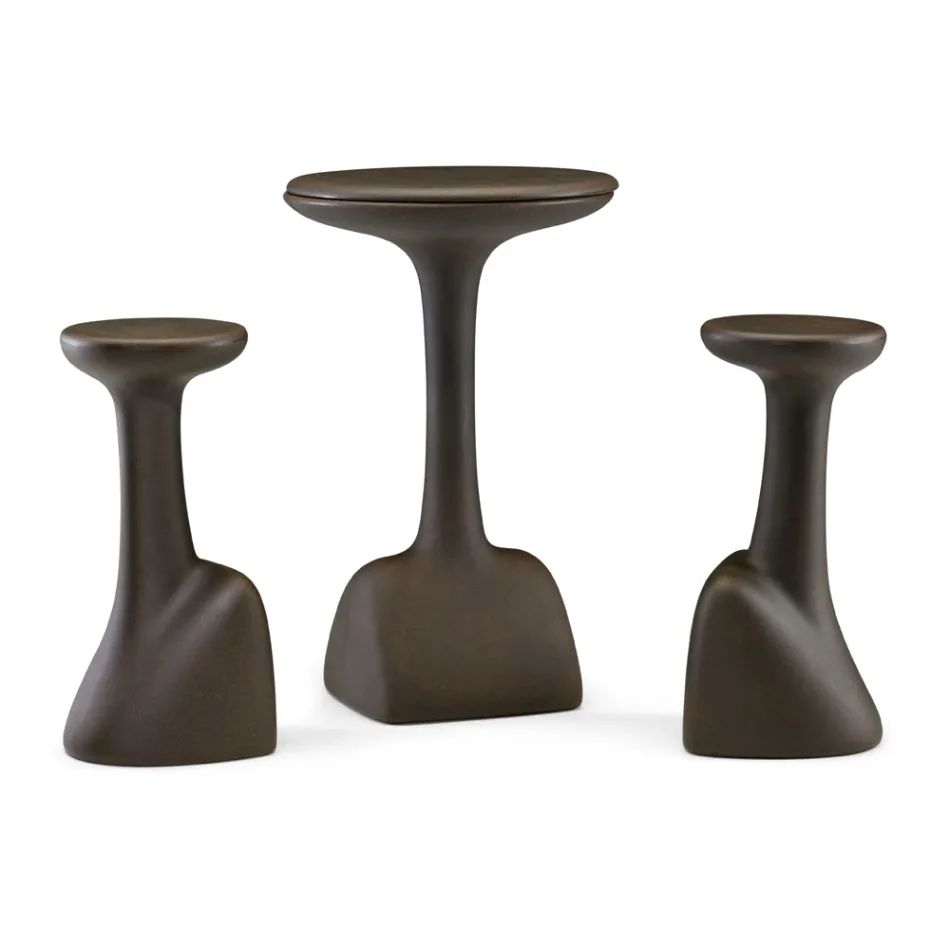 Outdoor-Couchtisch aus farbigem Polyethylen 96 cm Made in Italy - Uliveto Viadurini