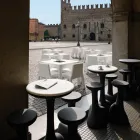 Outdoor-Couchtisch aus farbigem Polyethylen 96 cm Made in Italy - Uliveto Viadurini