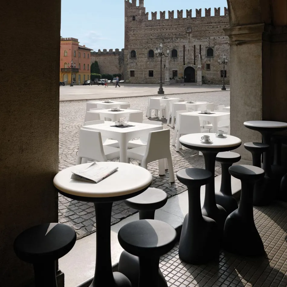 Outdoor-Couchtisch aus farbigem Polyethylen 96 cm Made in Italy - Uliveto Viadurini