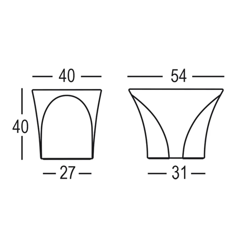 Couchtisch für den Außenbereich aus farbigem Polyethylen Made in Italy - Igorina Viadurini