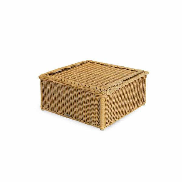 Outdoor polyrattan gartentisch matt handgeflochten