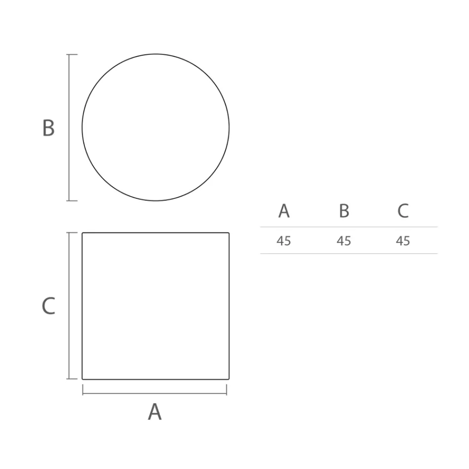 Heller Outdoor-Couchtisch aus weißem Polyethylen Made in Italy - Derti Viadurini