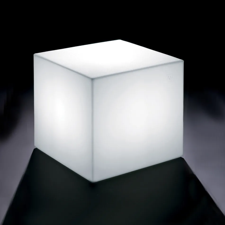 Heller Outdoor-Couchtisch aus weißem Polyethylen Made in Italy - Derti Viadurini