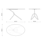 Feiner Outdoor-Couchtisch aus lackiertem Metall, hergestellt in Italien – Lübeck Viadurini