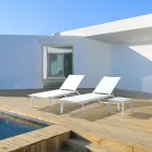 Quadratischer Couchtisch für den Außenbereich aus lackiertem Aluminium, Homemotion 2-teilig – Marius Viadurini