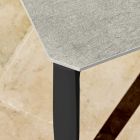 Quadratischer Couchtisch für den Außenbereich aus Aluminium und hochwertigem Steinzeug – Filomena Viadurini