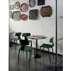 Runder Tisch im Freien aus Gusseisenmetall und HPL Made in Italy - Corbin Viadurini