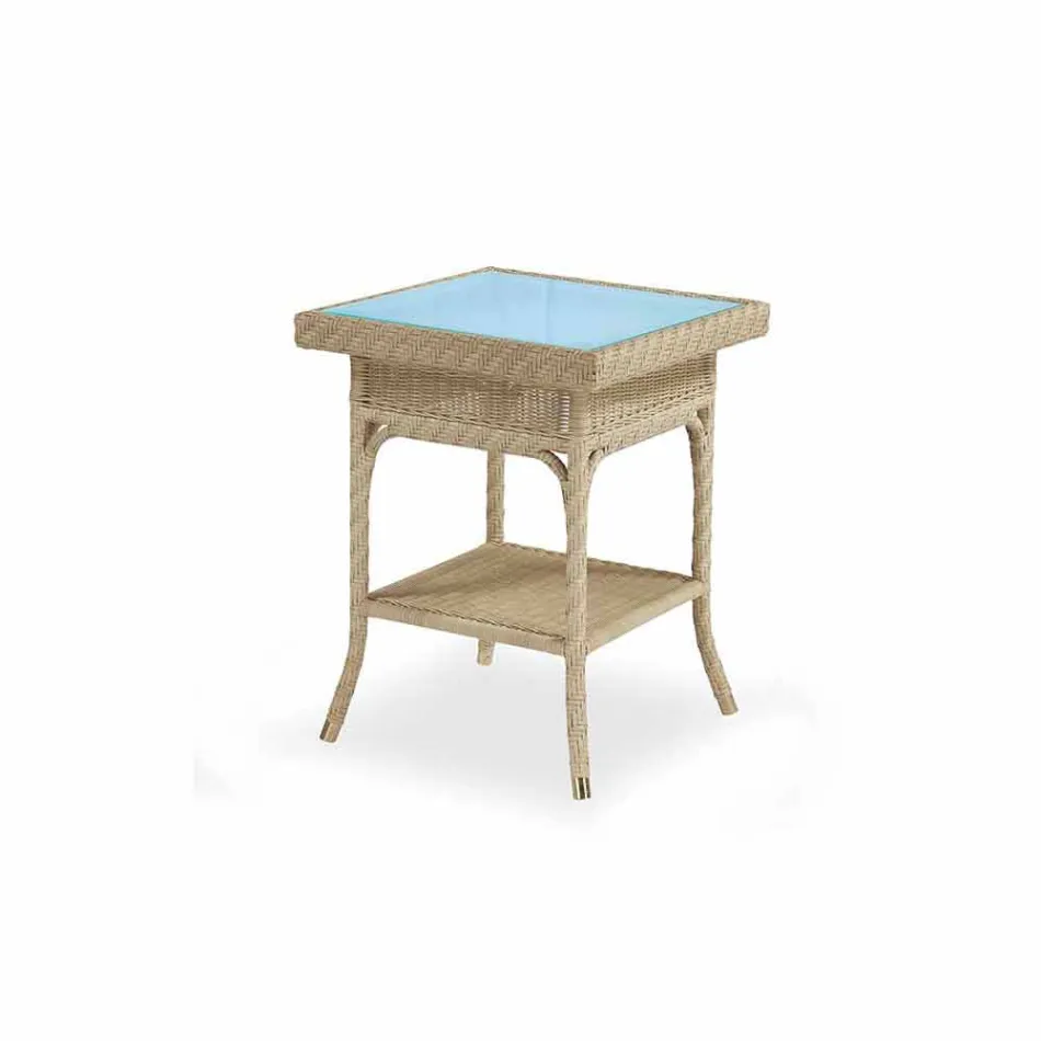 Kaffee-Garten 56x56 cm handgewebte Polyethylen Tschad Viadurini