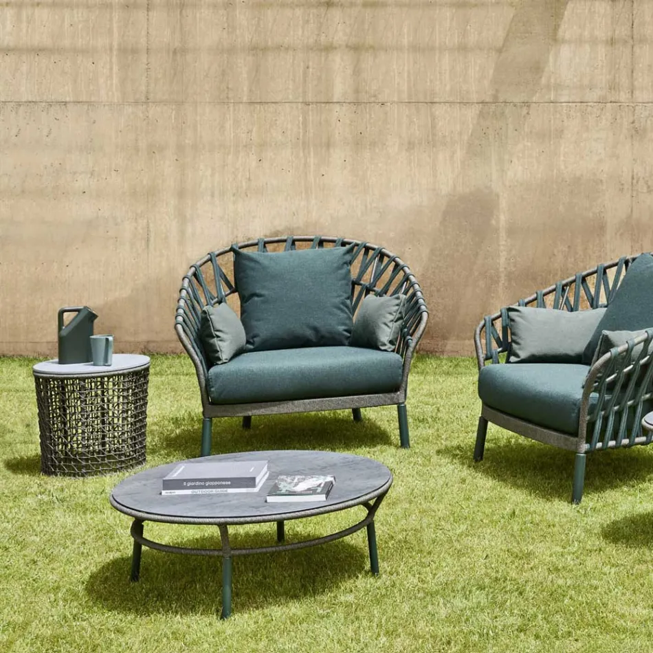 Garten-Couchtischgestell aus Aluminium Made in Italy - Emma von Varaschin Viadurini