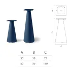 Garten-Couchtischgestell aus Polyethylen und HPL-Platte Made in Italy - Lucy Viadurini