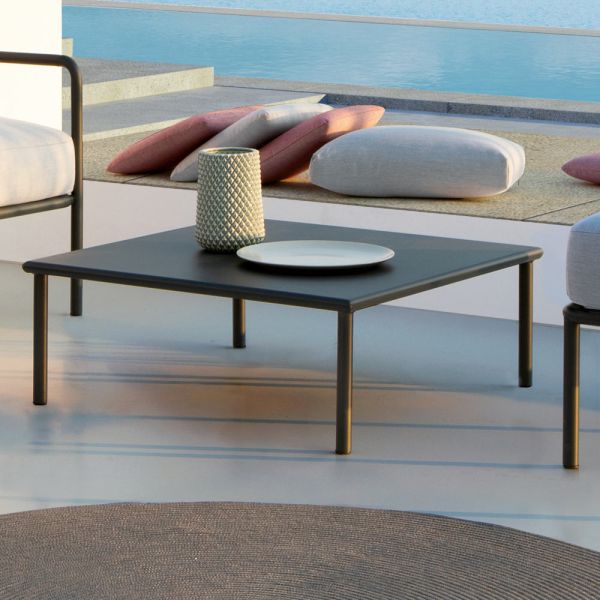 Garten-couchtisch aus verzinktem stahl made in italy - arwen