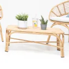 Garten-Couchtisch aus Aluminium- und Polyrattan-Geflecht - Ellide Viadurini