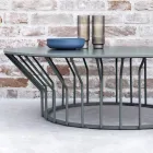 Garten-Couchtisch aus HPL und lackiertem Metall Made in Italy - Guerrino Viadurini