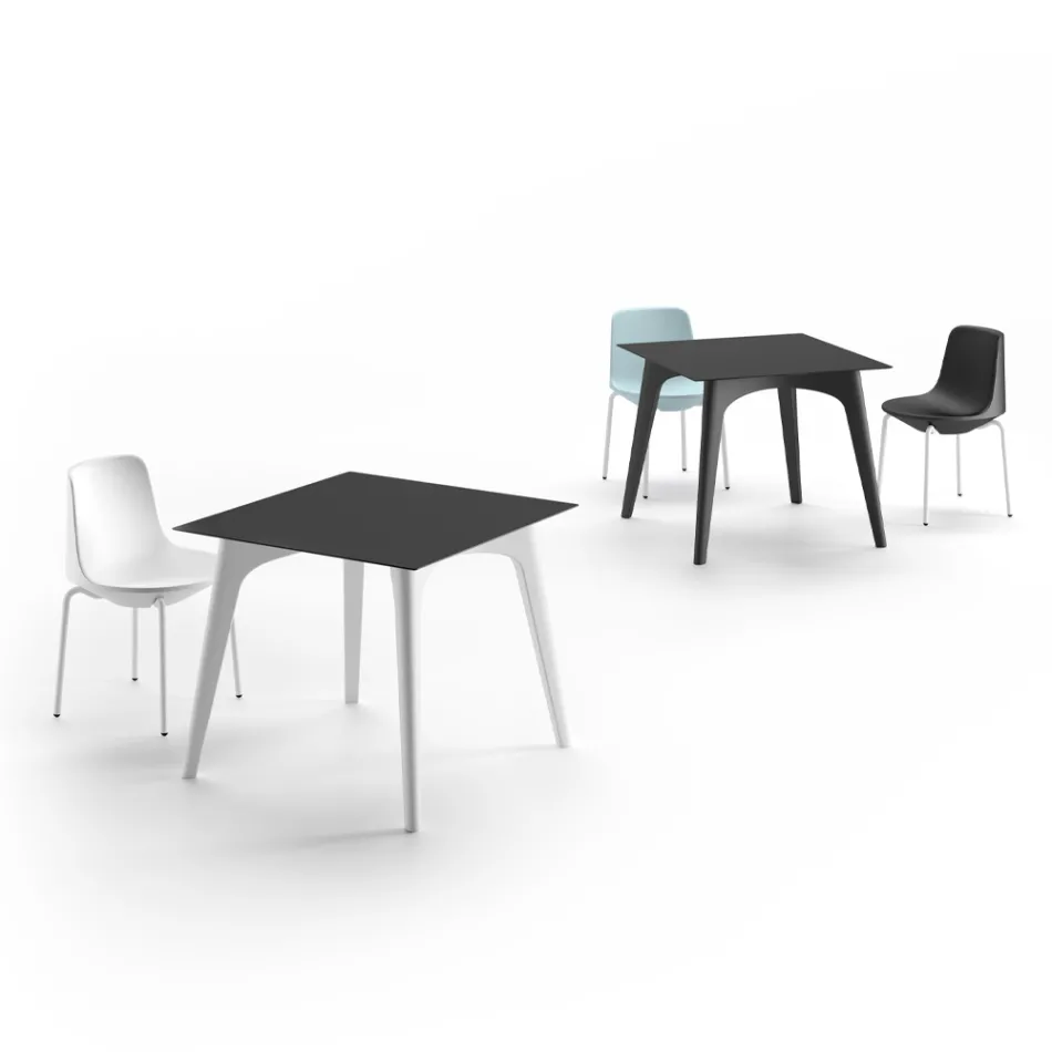 Garten-Couchtisch aus HPL und Polyethylen Made in Italy - Rizia Viadurini