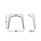 Garten-Couchtisch aus HPL und Polyethylen Made in Italy - Rizia Viadurini