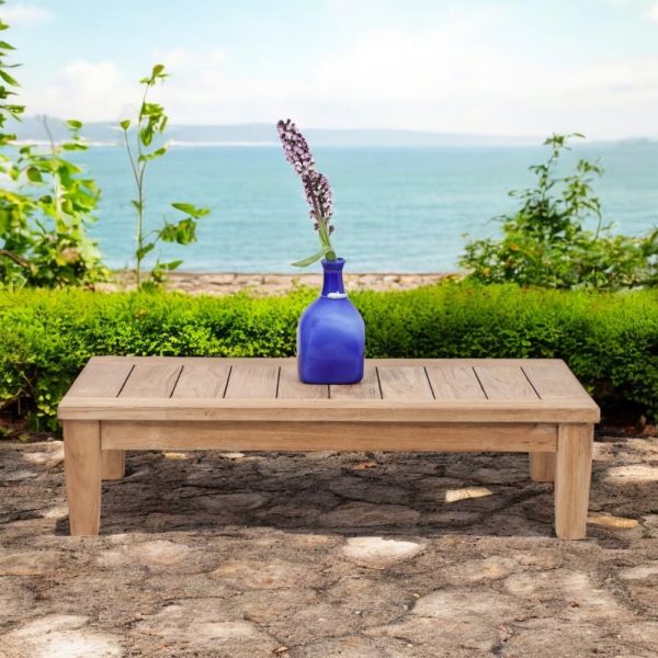Garten-couchtisch aus natürlichem teakholz - artes