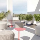 Modernes Design Farbiger Metall Garten Couchtisch in 3 Größen - Cettina Viadurini